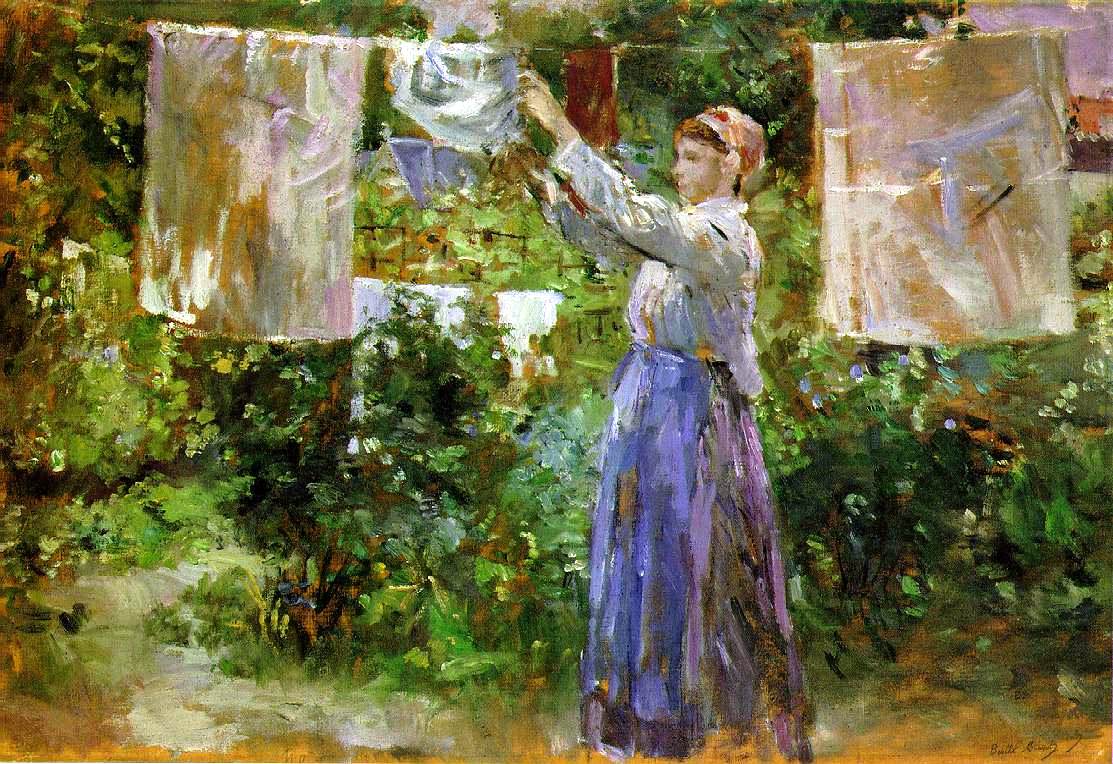  CAMPESINA TENDIENDO LA ROPA - Berthe Morisot
